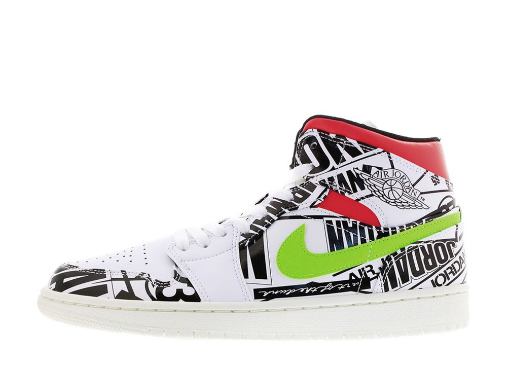 【今なら割引クーポン発行中】発行中!!Nike ナイキ エアジョーダン1 ミッド オール オーバー ロゴス ナイキ ナイキ エアジョーダン1 ミッド オール オーバー ロゴス 554724-119 メンズ スニーカー ランニングシューズ 21SN-554724-119