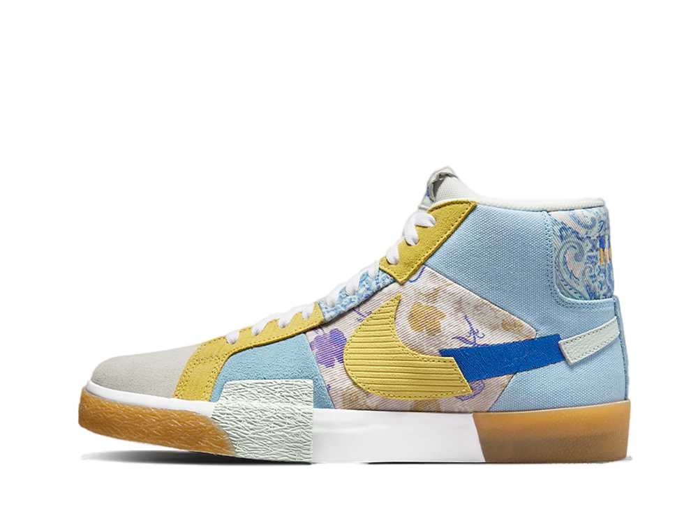 【今なら割引クーポン発行中】発行中!!Nike ナイキ SB ズーム ブレーザー ミッド エッジ フローラル ペイズリー ボーダー ブルー ナイキ ナイキ SB ズーム ブレーザー ミッド エッジ フローラル ペイズリー ボーダー ブルー DM0859-400 メンズ スニーカー ランニングシューズ