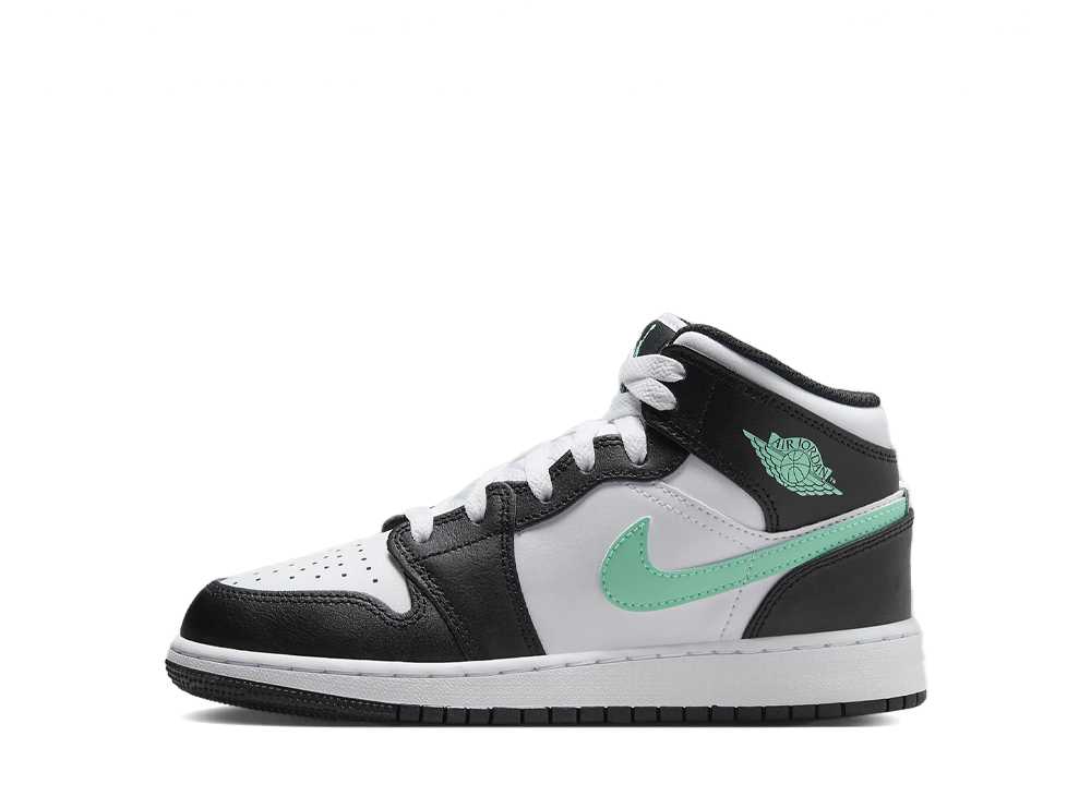 楽天市場】NIKE AIR JORDAN 1 MID WHITE/GREEN GLOW-BLACK