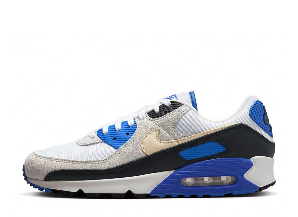 ＼百貨店大売り出し／1000円クーポン券振り出し中！Nike ナイキ エア湖マックス90 PRM 白いこと/レーサー青み ナイキ HF3449-100 メンズ スニーカー 駈けっくらシューズ 21SN-HF3449-100