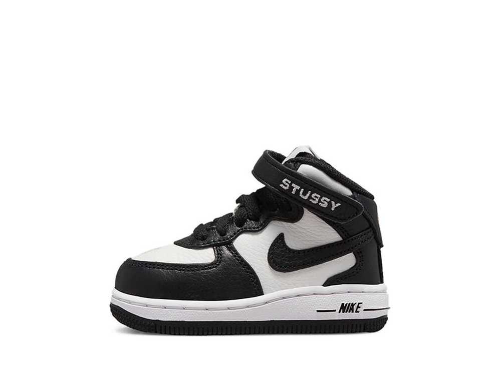 数量限定【1000円クーポン】Nike ステューシー × ナイキ TD エアフォース1 ミッド ブラック アンド ライトボーン(キッズ) ナイキ DN4160-002 メンズ スニーカー ランニングシューズ 21SN-DN4160-002