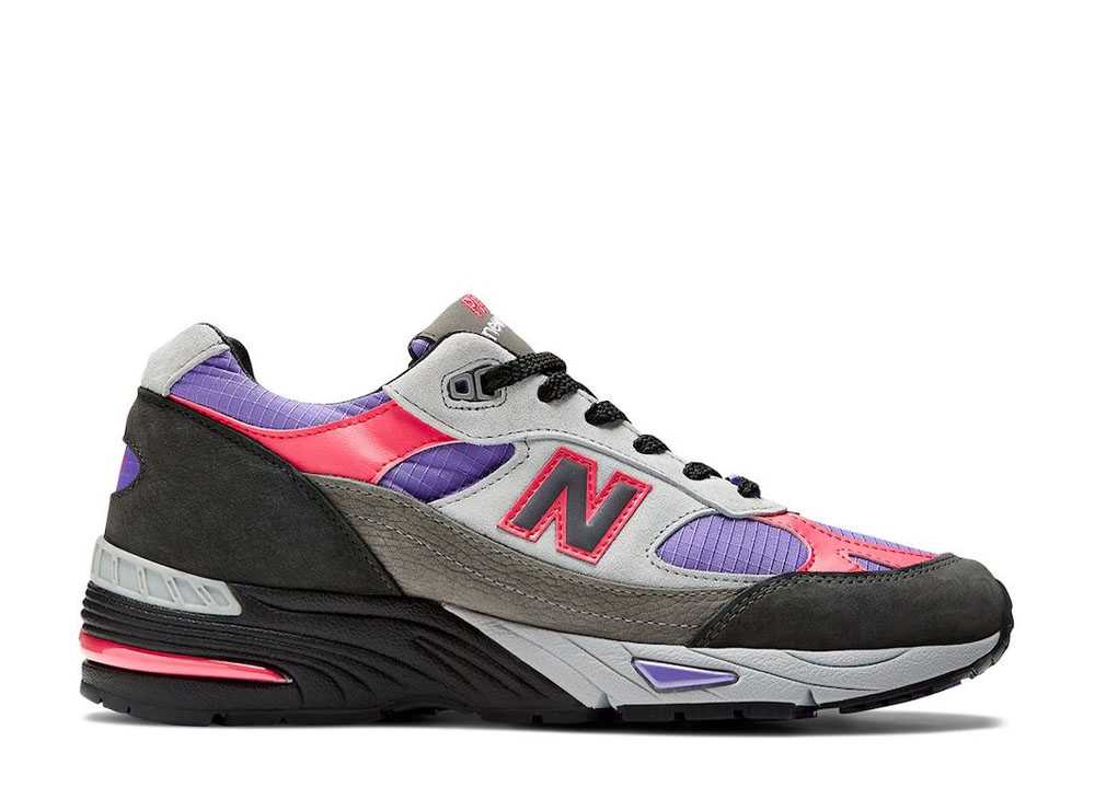 6/15【1000円割り引き引き換え証】New Balance 九重の天 × ニュー平衡にする 991 黒いこと/パープル ニュー平衡にする M991PLE メンズ スニーカー 駈けっくらシューズ 21SN-M991PLE