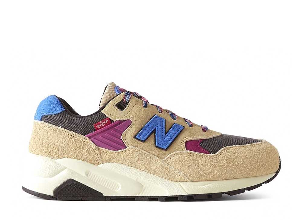 6/15【1000円割り引き引き換え証】New Balance リーヴァイズジーンズ × ニュー平衡にする 580 ベージュ/薄墨色/青色 ニュー平衡にする MT580LE2 メンズ スニーカー 駈けっくらシューズ 21SN-MT580LE2