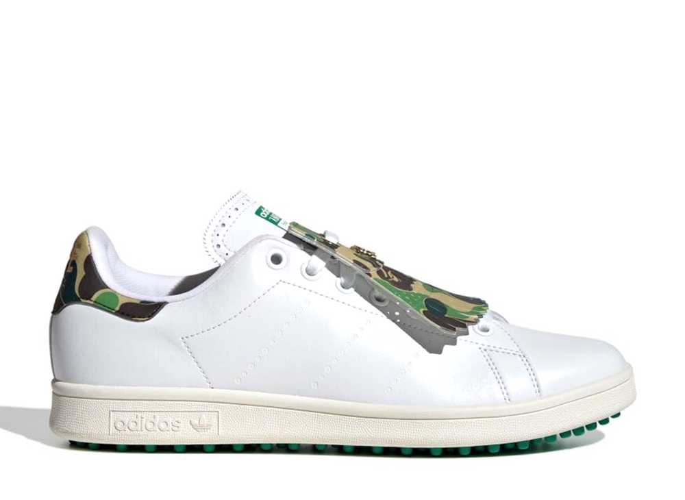 【今なら割引クーポン発行中】発行中!!adidas アベイシングエイプ × アディダス オリジナルス スタンスミス ゴルフ フットウェアホワイト/グリーン アディダス IG5916 メンズ スニーカー ランニングシューズ 21SN-IG5916