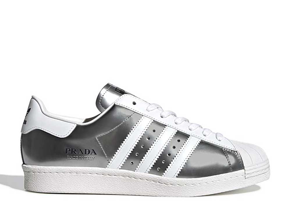 数量限定【1000円クーポン】adidas プラダ × アディダス オリジナルス スーパースター シルバー アディダス FX4546 メンズ スニーカー ランニングシューズ 21SN-FX4546