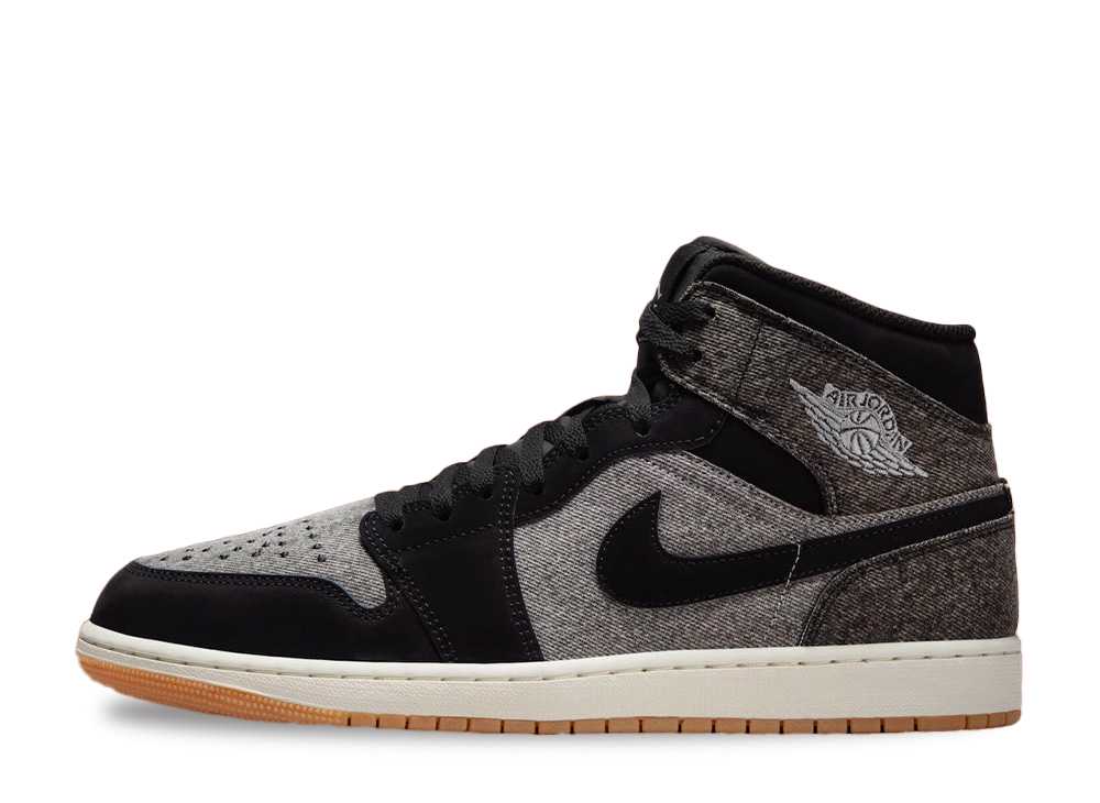 ＼百貨店大売り出し／1000円クーポン券振り出し中！Nike ナイキ エアジョーダン1 ミッド SE 黒いこと/セイル/ガムミディアムブラウン ナイキ HJ4363-001 メンズ スニーカー 駈けっくらシューズ 21SN-HJ4363-001