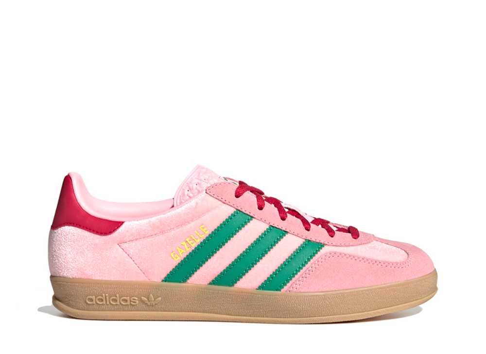 ＼百貨店大売り出し／1000円クーポン券振り出し中！adidas アディダスオリジナルス ウィメンズ ガゼル インドア 厚地の外套緑であること/グローピンク/チュインガム アディダス JI2713 ウィメンズ レディース スニーカー 駈けっくらシューズ 21SN-JI2713