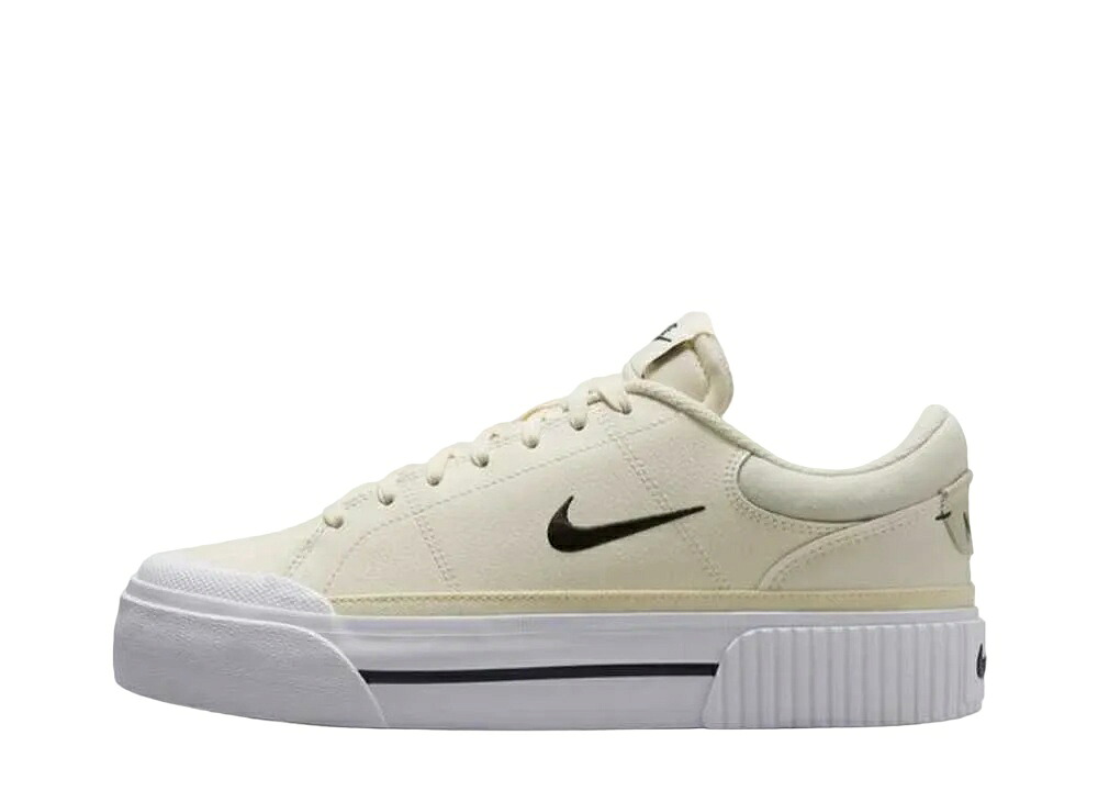 【今なら銀行割引クーポン券振り出し中】Nike ナイキ ウィメンズ コートレガシー 昇降機 ペールアイボリー/黒いこと ナイキ FV5526-101 ウィメンズ レディース スニーカー 駈けっくらシューズ 21SN-FV5526-101