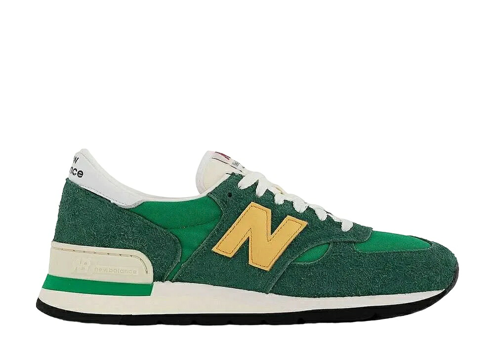6/15【1000円割り引き引き換え証】New Balance ニュー平衡にする 990V1 緑であること/黄色 ニュー平衡にする M990GG1 メンズ スニーカー 駈けっくらシューズ 21SN-M990GG1