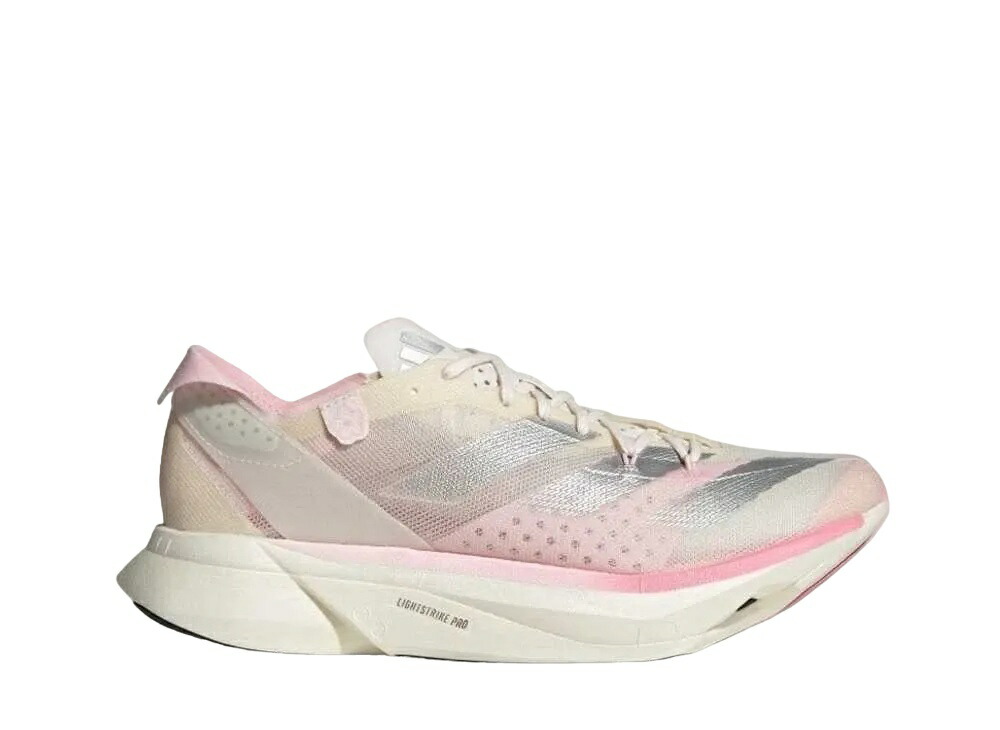 ＼百貨店大売り出し／1000円引き換え証書き著す中！adidas アディダス ウィメンズ アディゼロ アディオス Pro 3 W 車輪止め白いこと/シルバーメタリック/せつ然たるさくら色 アディダス IG6425 ウィメンズ レディース スニーカー 駈けっくらシューズ 21SN-IG6425