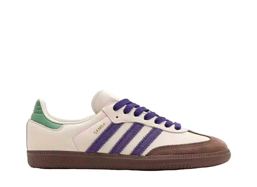 ＼百貨店大売り出し／1000円引き換え証書き著す中！adidas アディダス オリジナルス ウィメンズ サンバ OG 象牙色/カレッジエイトパープル/プリラブドグリーン アディダス ID8349 ウィメンズ レディース スニーカー 駈けっくらシューズ 21SN-ID8349