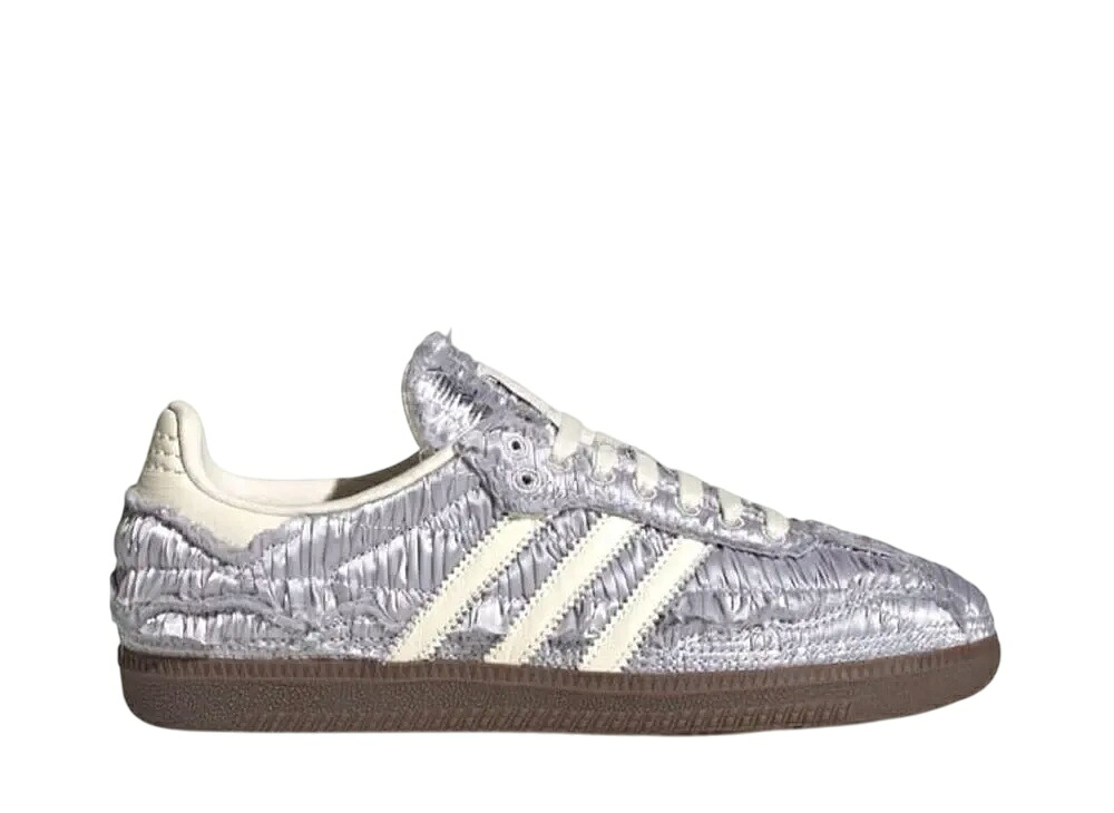 ＼百貨店大売り出し／1000円引き換え証書き著す中！adidas キャロラインフウ × アディダスオリジナルス ウィメンズ サンバ シルバーメタリック/皮膚軟化剤白いこと/チュインガム アディダス JP9283 ウィメンズ レディース スニーカー 駈けっくらシューズ 21SN-JP9283