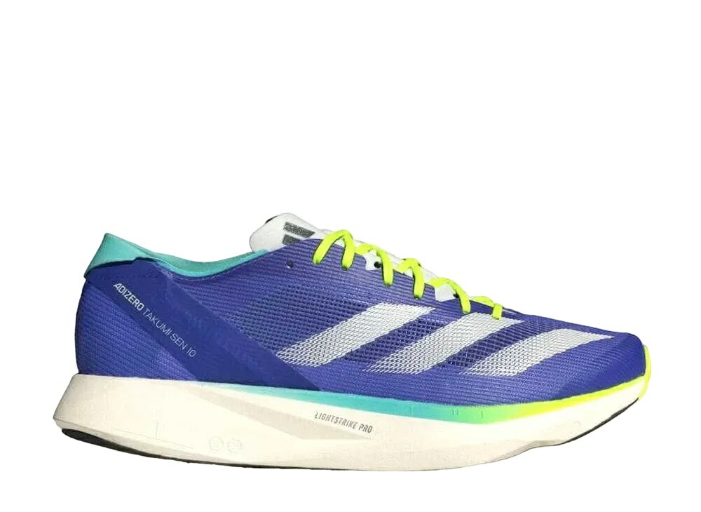 ＼百貨店大売り出し／1000円クーポン券振り出し中！adidas アディダス アディゼロ タクミ セン10 青緑色/絶無メタリック/ルシッドレモン アディダス IF1211 メンズ スニーカー 駈けっくらシューズ 21SN-IF1211