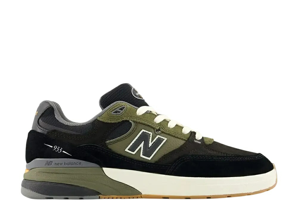 ＼百貨店大売り出し／1000円クーポン券振り出し中！New Balance アンドリューレイノルズ × ニュー平衡にする ヌメリック 933 黒いこと/オリーブ ニュー平衡にする NM933BST メンズ スニーカー 駈けっくらシューズ 21SN-NM933BST