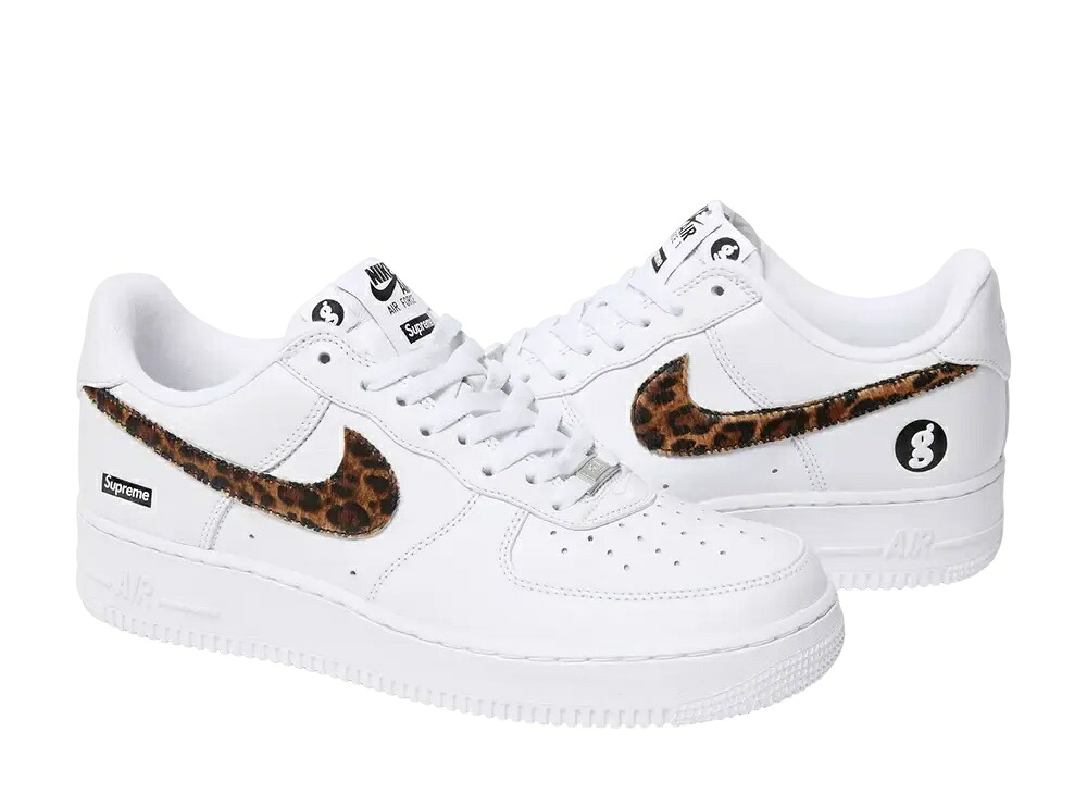 6/15【1000円割り引き引き換え証】Nike グッドイナフ × シュプリーム × ナイキ 空軍1 置き目 白いこと/レオパード 25SS Week 15 ナイキ IM3483-100 メンズ スニーカー 駈けっくらシューズ 21SN-IM3483-100