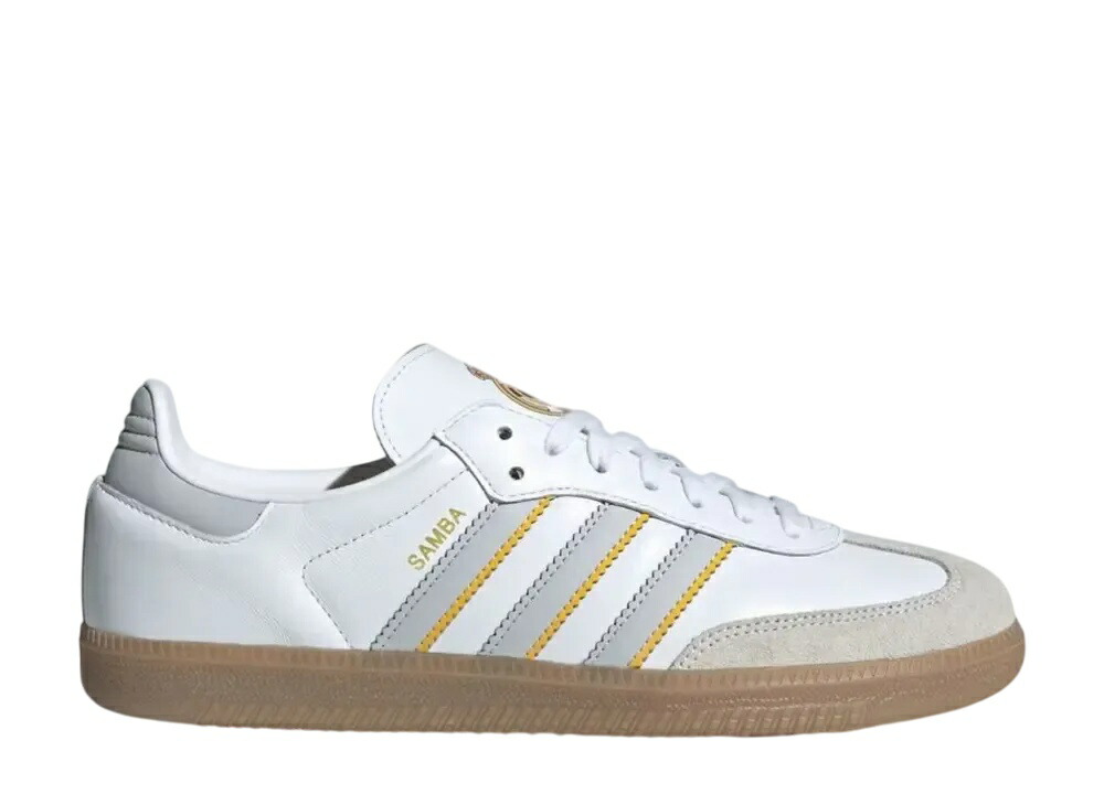 【今なら割引クーポン発行中】adidas レアルマドリード × アディダスオリジナルス サンバ 2025-2026/ホワイト/ガム アディダス JQ4038 メンズ スニーカー ランニングシューズ 21SN-JQ4038