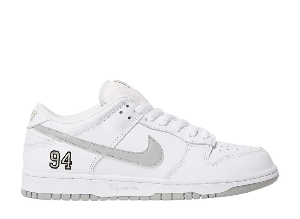 ＼百貨店大売り出し／1000円引き換え証書き著す中！Nike シュプリーム × ナイキ SB ダンク 置き目 白いこと/メタリックシルバー (25FW Week2) ナイキ HQ8487-100 メンズ スニーカー 駈けっくらシューズ 21SN-HQ8487-100