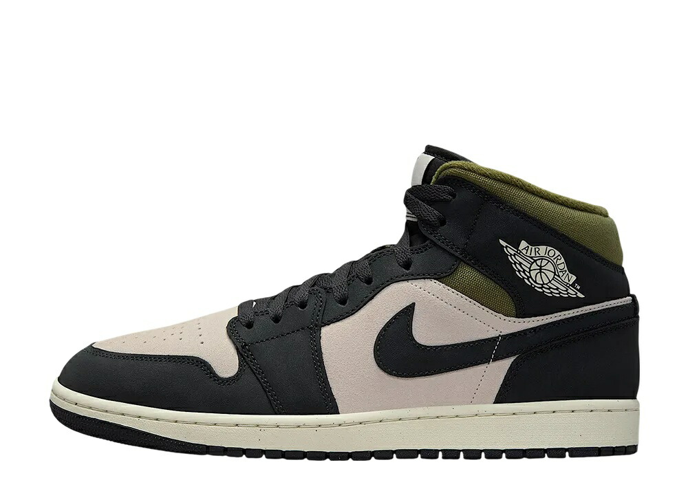 ＼百貨店大売り出し／1000円クーポン券振り出し中！Nike ナイキ エアジョーダン1 ミッド SE ライトオールウッドブラウン/ミディアムオリーブ/セイル/オフノワール ナイキ HV4091-102 メンズ スニーカー 駈けっくらシューズ 21SN-HV4091-102