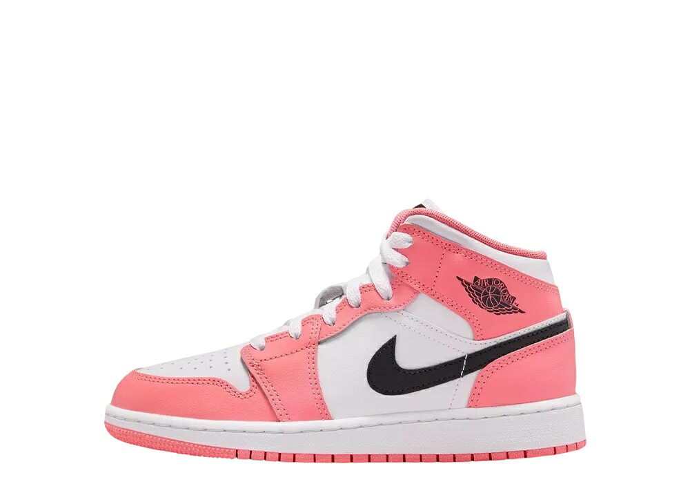 今だけ【1000円クーポン】発行中!!Nike ナイキ GS エアジョーダン1 ミッド ピンクゲイズ/ブラック-ホワイト (キッズ) ナイキ DQ8423-602 大人も履ける キッズモデル ウィメンズ レディース スニーカー ランニングシューズ キッズスニーカー ベビーシューズ 21SN-DQ8423-602