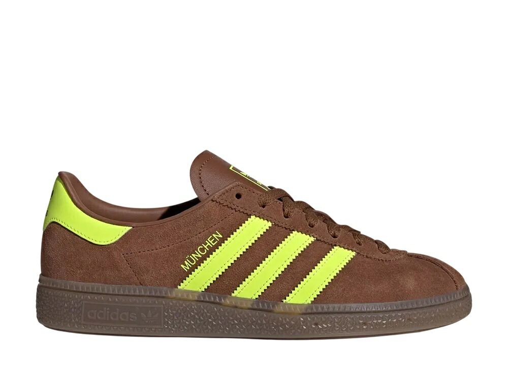 【今なら割引クーポン発行中】!adidas アディダス ミュンヘン プリラヴドブラウン/ソーラーイエロー/ガム アディダス JS3996 メンズ スニーカー ランニングシューズ 21SN-JS3996｜HYPE GUARD【公式】店