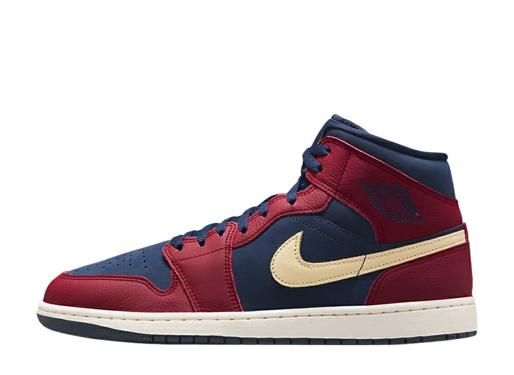 ＼百貨店大売り出し／1000円クーポン券振り出し中！Nike ナイキ エアジョーダン1 ミッド チームレッドオブシディアン/ペールバニラ ナイキ IO7449-600 メンズ スニーカー 駈けっくらシューズ 21SN-IO7449-600