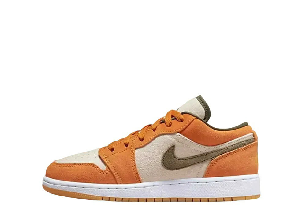 【今なら割引クーポン発行中】Nike ナイキ GS エアジョーダン1 ロー SE ライトカリー ナイキ DJ0342-102 大人も履ける キッズモデル ウィメンズ レディース スニーカー ランニングシューズ キッズスニーカー ベビーシューズ 21SN-DJ0342-102