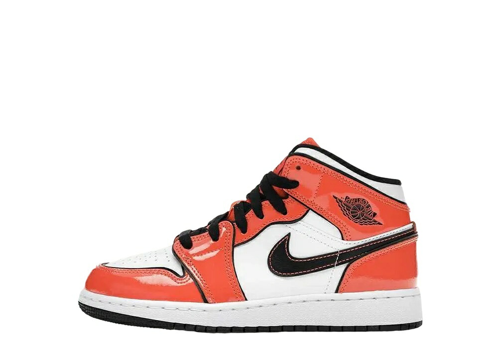 ＼百貨店大売り出し／1000円引き換え証ふり出し中！Nike ナイキ GS エアージョーダン1 ミッド 芝草 オレンジ色 ナイキ BQ6931-802 成年者も履ける キッズモデル ウィメンズ レディース スニーカー 駈けっくらシューズ キッズスニーカー もの言う花シューズ 21SN-BQ6931-802