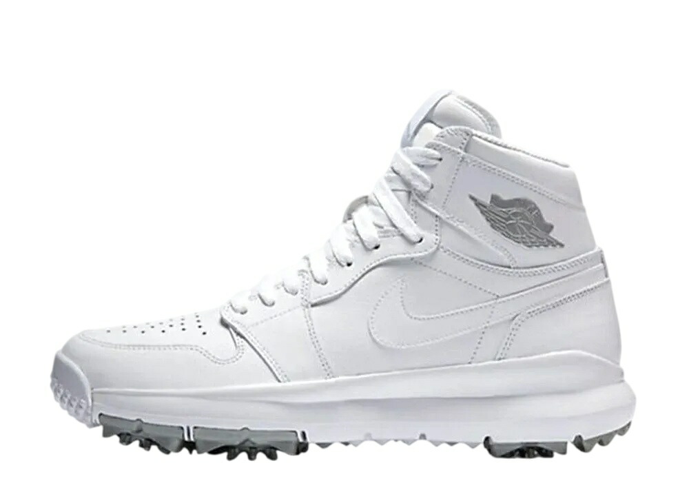 ＼百貨店大売り出し／1000円引き換え証書き著す中！Nike ナイキ エアジョーダン1 レトロ ご機嫌 ゴルフ クリート 白いこと メタリック ナイキ 917717-101 メンズ スニーカー 駈けっくらシューズ 21SN-917717-101