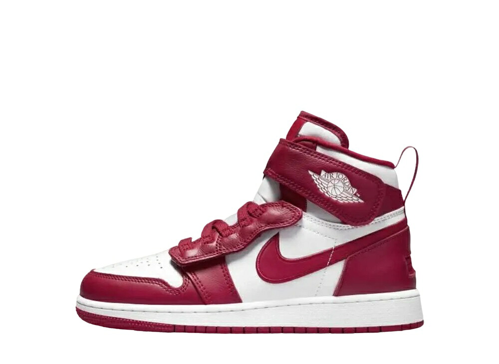 ＼百貨店大売り出し／1000円引き換え証書き著す中！Nike ナイキ GS エアジョーダン1 フライイーズ 白いこと/赤いこと ナイキ DC7986-601 成年者も履ける キッズモデル ウィメンズ レディース スニーカー 駈けっくらシューズ キッズスニーカー もの言う花シューズ 21SN-DC7986-601