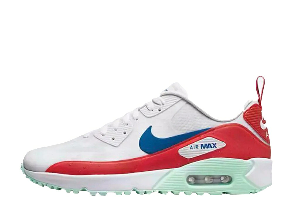 【今なら割引クーポン発行中】!Nike ナイキ エアマックス90 ゴルフ サミットホワイト/レッドクレイ/ミントフォーム/ダークマリーナブルー ナイキ DM9009-146 メンズ スニーカー ランニングシューズ 21SN-DM9009-146｜HYPE GUARD【公式】店
