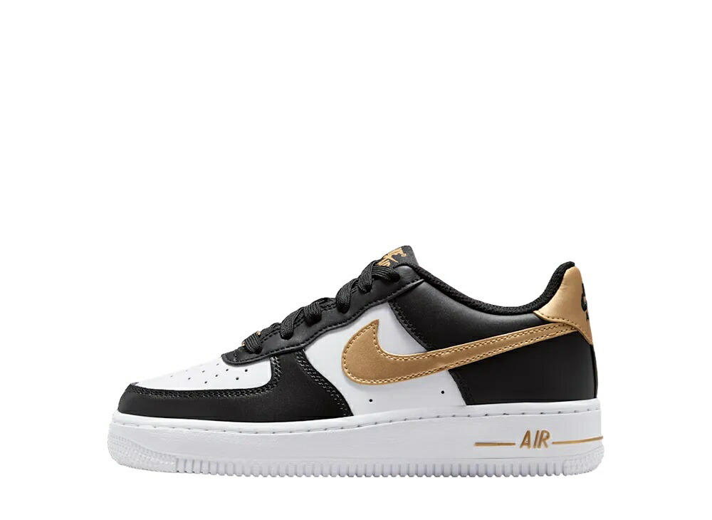 【今なら割引クーポン発行中】Nike ナイキ GS エアフォース1 ブラック/ホワイト/メタリックゴールド (キッズ) ナイキ CT3839-009 大人も履ける キッズモデル ウィメンズ レディース スニーカー ランニングシューズ キッズスニーカー ベビーシューズ 21SN-CT3839-009