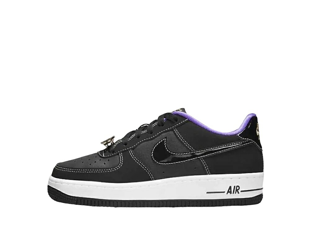 ＼百貨店大売り出し／1000円引き換え証書き著す中！Nike ナイキ GS 空軍1 置き目 \u002707 LV8 黒いこと/パープル ナイキ DQ0300-001 成年者も履ける キッズモデル ウィメンズ レディース スニーカー 駈けっくらシューズ キッズスニーカー もの言う花シューズ 21SN-DQ0300-001