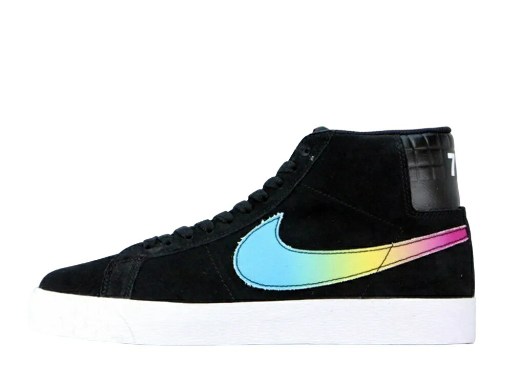 ＼百貨店大売り出し／1000円クーポン券振り出し中！Nike ランス・マウンテン × ナイキ SB 望遠レンズ ブレーザー ミッド 黒いこと/マルチ 色つや ナイキ AH6158-090 メンズ スニーカー 駈けっくらシューズ 21SN-AH6158-090