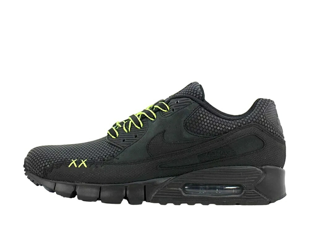 ＼百貨店大売り出し／1000円クーポン券ふり出し中！Nike カウズ × ナイキ 大気圏マックス90 カレント 割り増し金 黒いこと ナイキ 346114-001 メンズ スニーカー 駈けっくらシューズ 21SN-346114-001