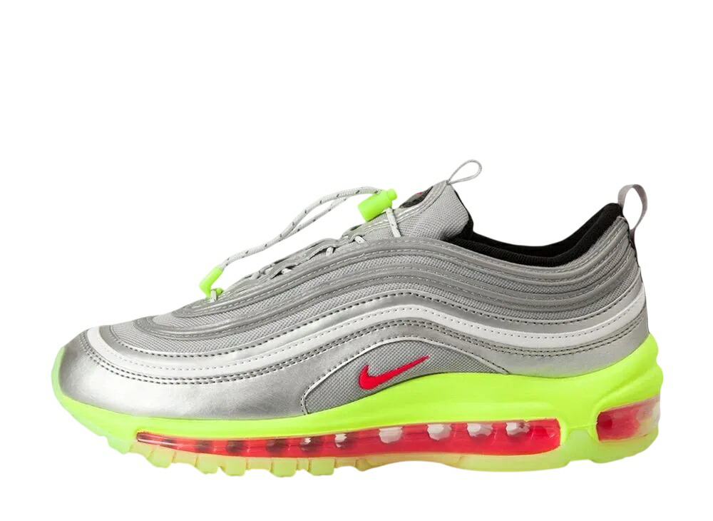 【今なら割引クーポン発行中】Nike ナイキ エアマックス97 RFT メタリック シルバー レッド オービット ボルト (GS) ナイキ BQ8437-002 大人も履ける キッズモデル ウィメンズ レディース スニーカー ランニングシューズ キッズスニーカー ベビーシューズ 21SN-BQ8437-002