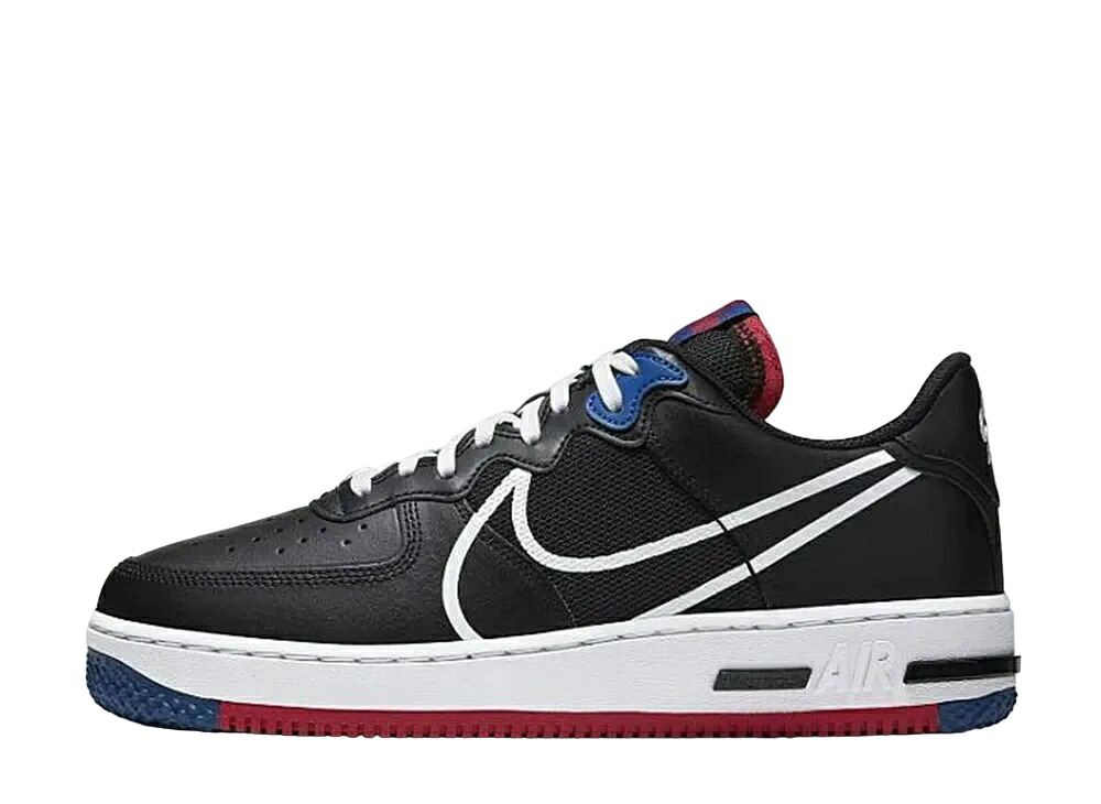 【今なら割り引き引き換え証ふり出し中】Nike ナイキ 空軍1 リアクト 置き目 黒いこと/体育館赤いこと/体育館青色 ナイキ CT1020-001 メンズ スニーカー 駈けっくらシューズ 21SN-CT1020-001