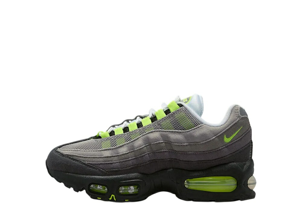 【今なら銀行割引引き換え証書き著す中】Nike ナイキ GS エア湖マックス95 OG ビッグ砂上の楼閣 ネオン黄色 (2026) (キッズ) ナイキ HF7054-050 成年者も履ける キッズモデル ウィメンズ レディース スニーカー 駈けっくらシューズ キッズスニーカー もの言う花シューズ 21SN-HF7054-050