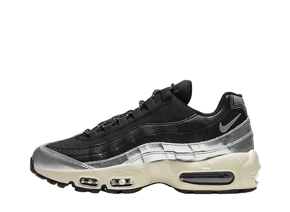 ＼百貨店大売り出し／1000円引き換え証書き著す中！Nike ナイキ ウィメンズ エア湖マックス95 SE 3M 黒いこと/メタリックシルバー ナイキ CT1935-001 ウィメンズ レディース スニーカー 駈けっくらシューズ 21SN-CT1935-001