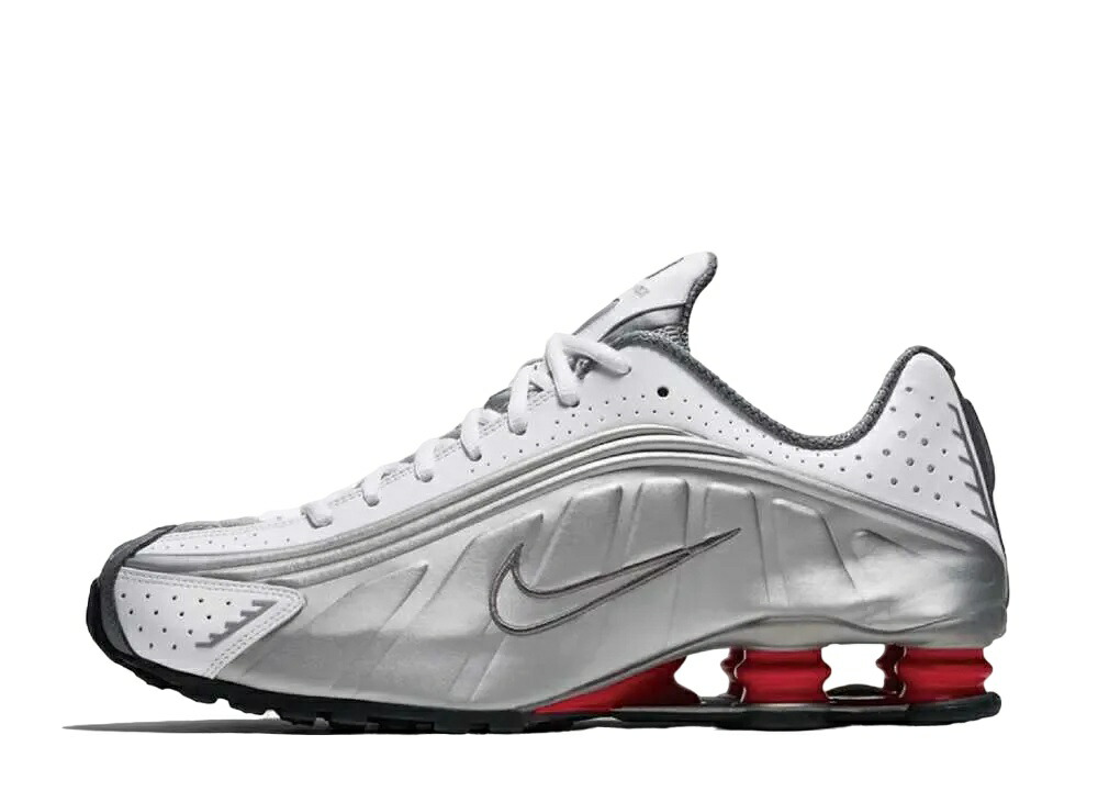 ＼百貨店大売り出し／1000円引き換え証書き著す中！Nike ナイキ ショックス R4 OG メタリック しろがね色 ほうき星 赤いこと (2018) ナイキ BV1111-100 メンズ スニーカー 駈けっくらシューズ 21SN-BV1111-100