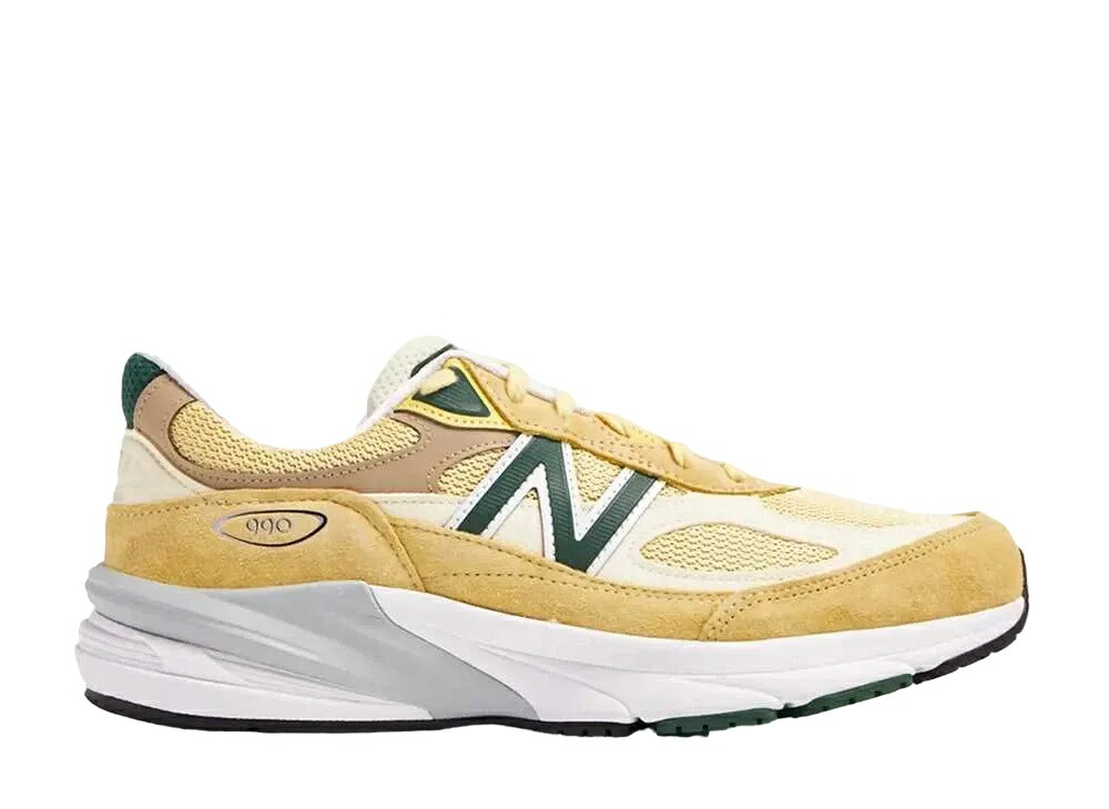 ＼百貨店大売り出し／1000円クーポン券振り出し中！New Balance ニュー平衡にする 990V6 緑であること/黄色 ニュー平衡にする M990TE6 メンズ スニーカー 駈けっくらシューズ 21SN-M990TE6