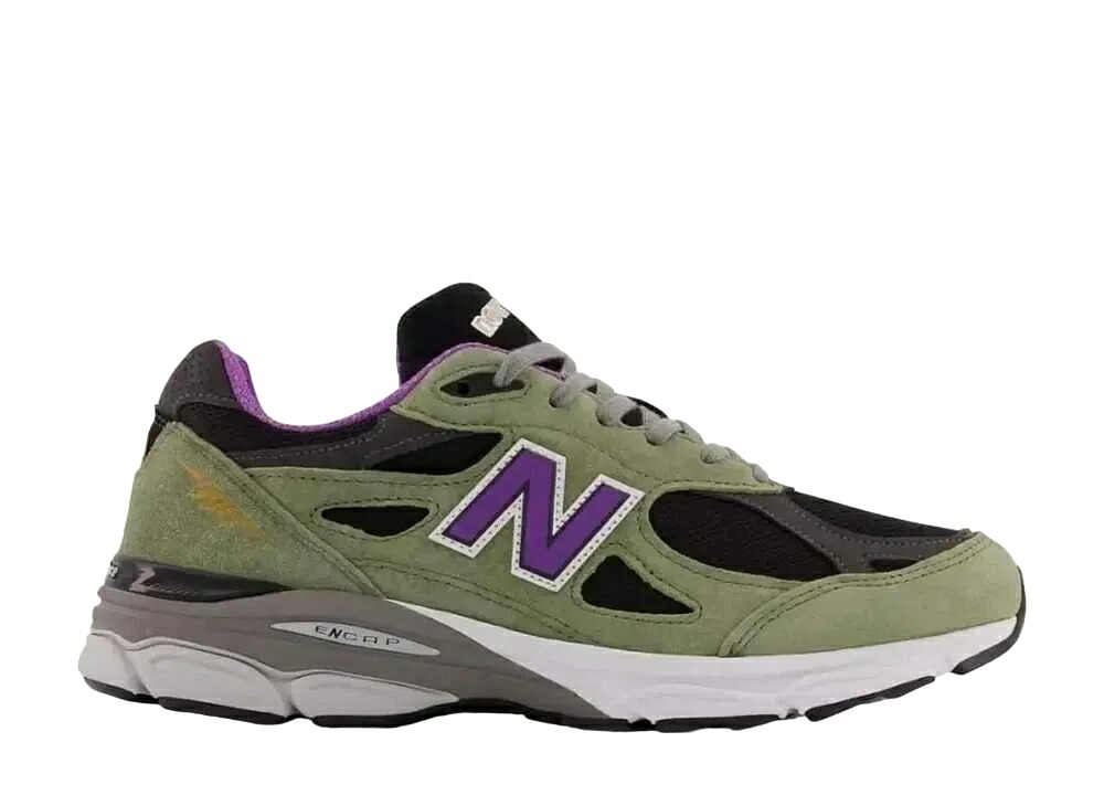 ＼百貨店大売り出し／1000円引き換え証ふり出し中！New Balance ニュー平衡にする 990V3 緑であること/パープル ニュー平衡にする M990TC3 メンズ スニーカー 駈けっくらシューズ 21SN-M990TC3