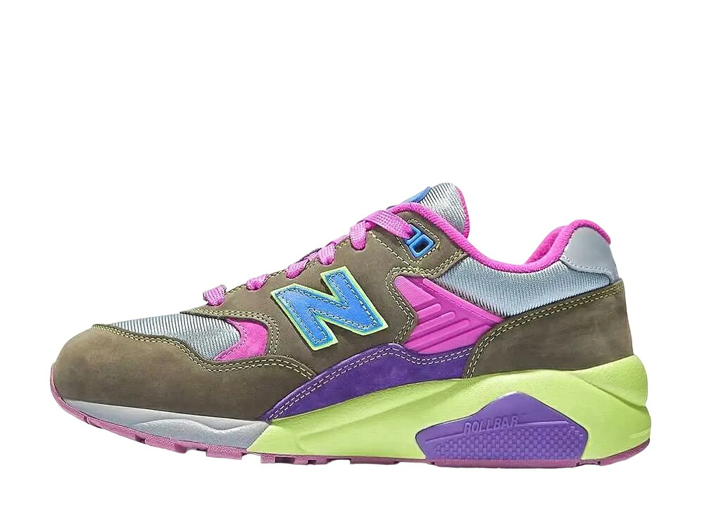 ＼百貨店大売り出し／1000円引き換え証書き著す中！New Balance ストレイ ラッツ × ニュー平衡にする 580 暗然たるモス ニュー平衡にする MT580ST2 メンズ スニーカー 駈けっくらシューズ 21SN-MT580ST2