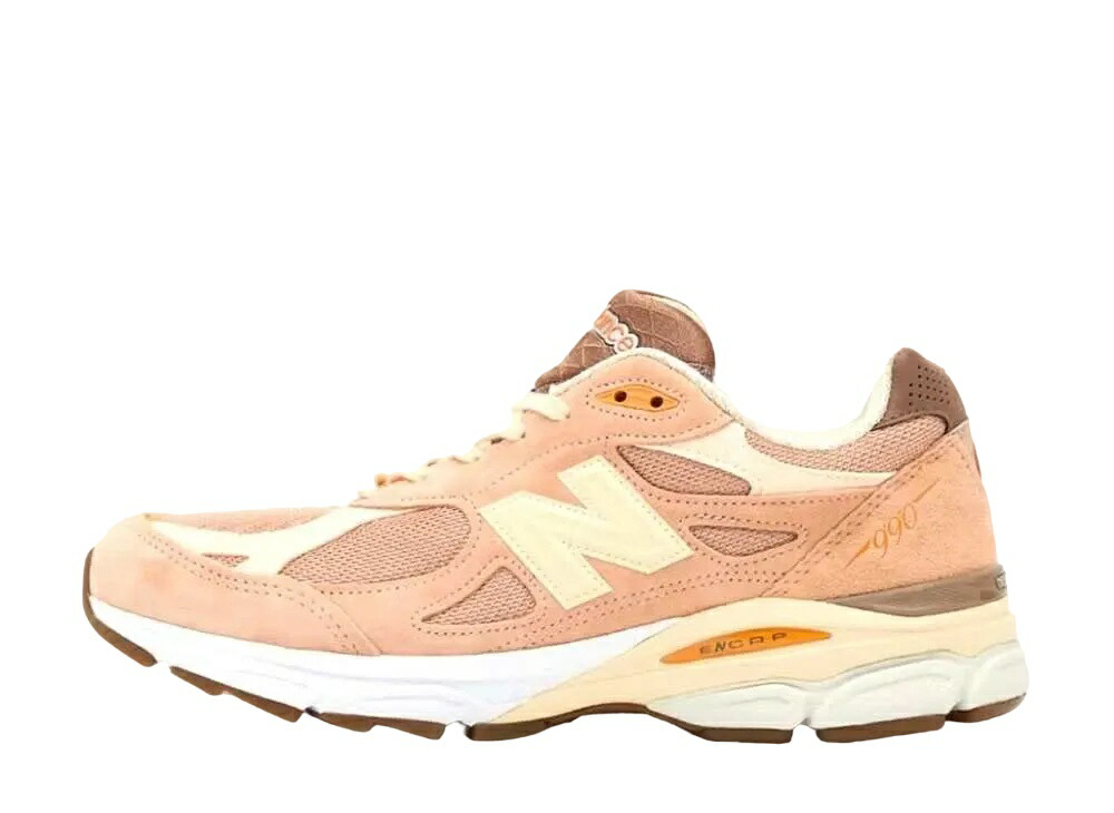 ＼百貨店大売り出し／1000円引き換え証書き著す中！New Balance 大きさ? × ニュー平衡にする 990V3 皮膚軟化剤/オレンジ色 ニュー平衡にする M990SZ3 メンズ スニーカー 駈けっくらシューズ 21SN-M990SZ3