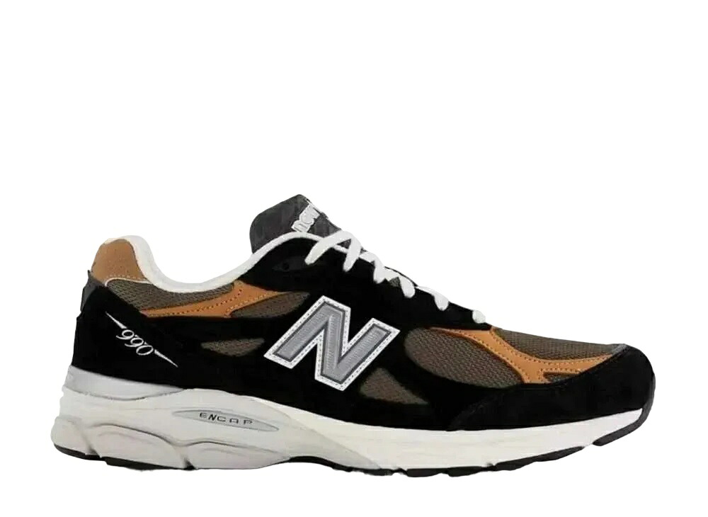 ＼百貨店大売り出し／1000円引き換え証書き著す中！New Balance ニュー平衡にする 990V3 黒いこと タン ニュー平衡にする M990BB3 メンズ スニーカー 駈けっくらシューズ 21SN-M990BB3