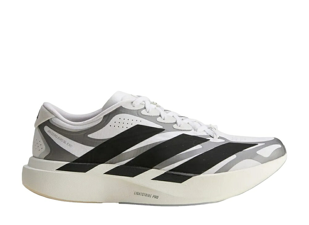 ＼百貨店大売り出し／1000円引き換え証書き著す中！adidas アディダス アディゼロ EVO SL EXO シューズ クラウドホワイト/中核グループ黒いこと/アイアンメタリック アディダス KI4763 メンズ スニーカー 駈けっくらシューズ 21SN-KI4763