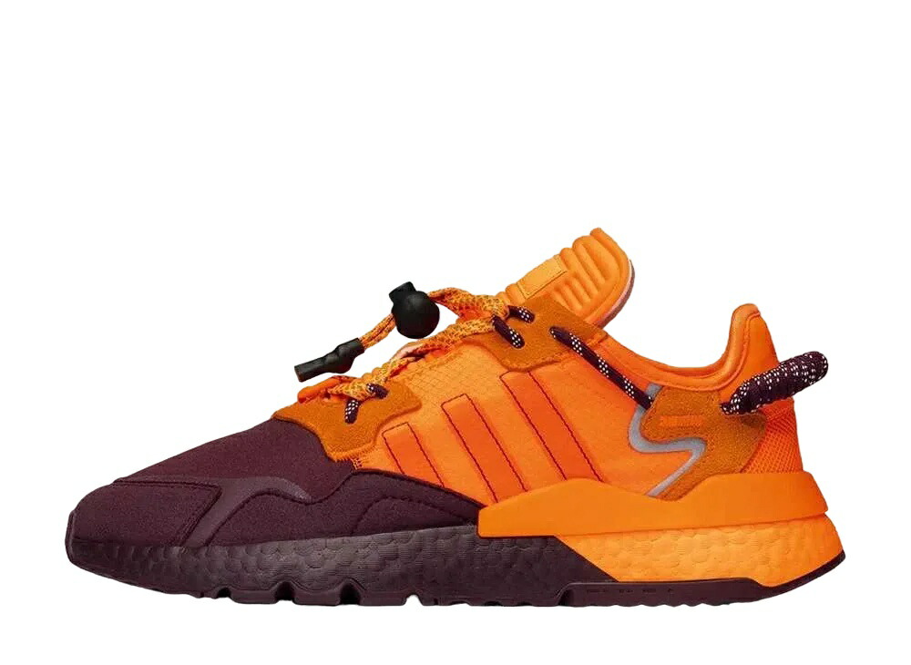 ＼百貨店大売り出し／1000円引き換え証書き著す中！adidas アイビー運動場 × アディダス ナイトジョガー クラウドホワイト/写実的ゴールド/カレッジエイトバーガンディ アディダス FX3158 メンズ スニーカー 駈けっくらシューズ 21SN-FX3158