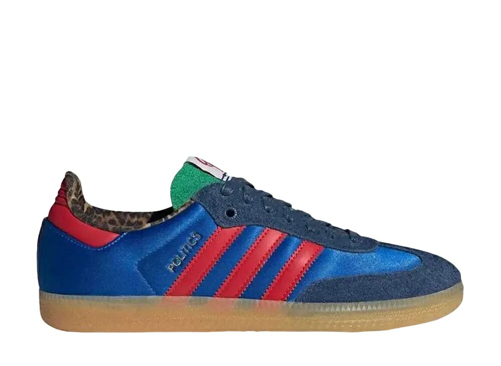 ＼百貨店大売り出し／1000円クーポン券ふり出し中！adidas スニーカー ポリティクス × アディダス コンソーシアム サンバ ブルーバード/牛酪スカーレット/靉靆たるスレート アディダス IE0173 メンズ スニーカー 駈けっくらシューズ 21SN-IE0173