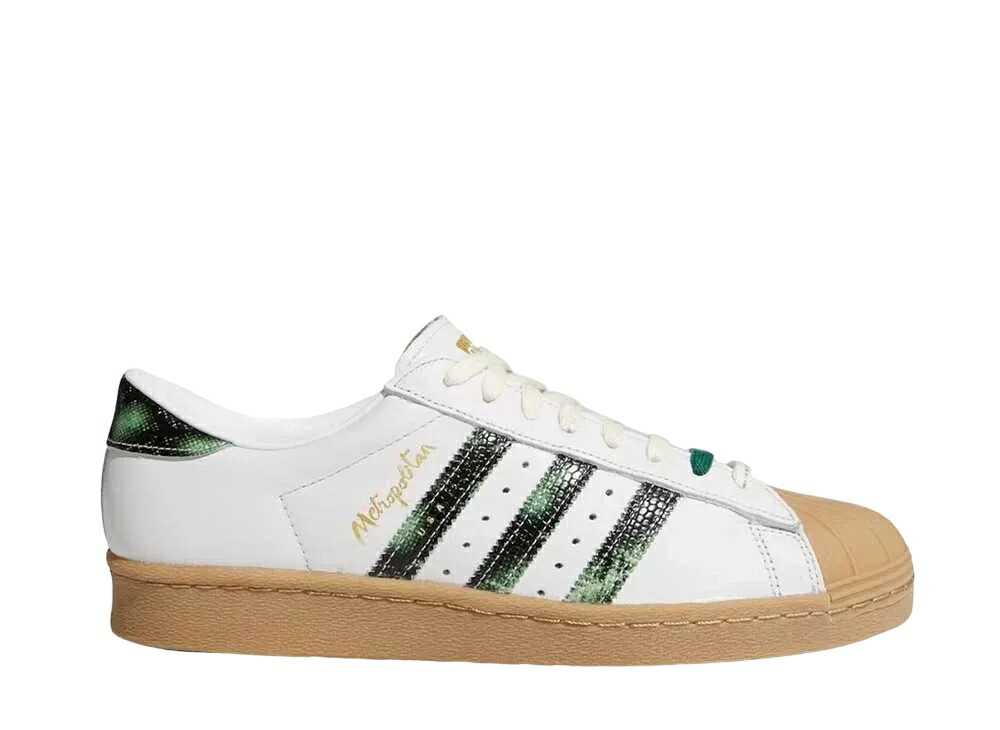 ＼百貨店大売り出し／1000円引き換え証書き著す中！adidas メトロポリタン × アディダス はやりっ児 80 スネークスキン 白いこと/緑であること/ゴールド アディダス EH1628 メンズ スニーカー 駈けっくらシューズ 21SN-EH1628