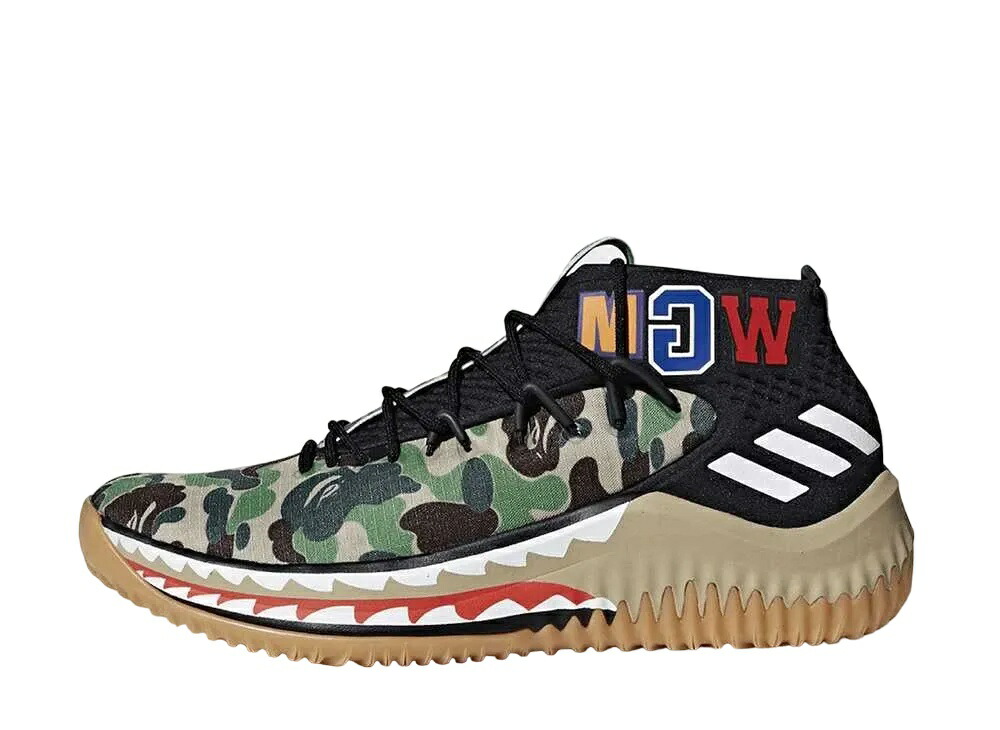 【割引クーポンあり】adidas アベイシングエイプ × アディダス デイム4 パック グリーン アディダス AP9974 メンズ スニーカー ランニングシューズ 21SN-AP9974