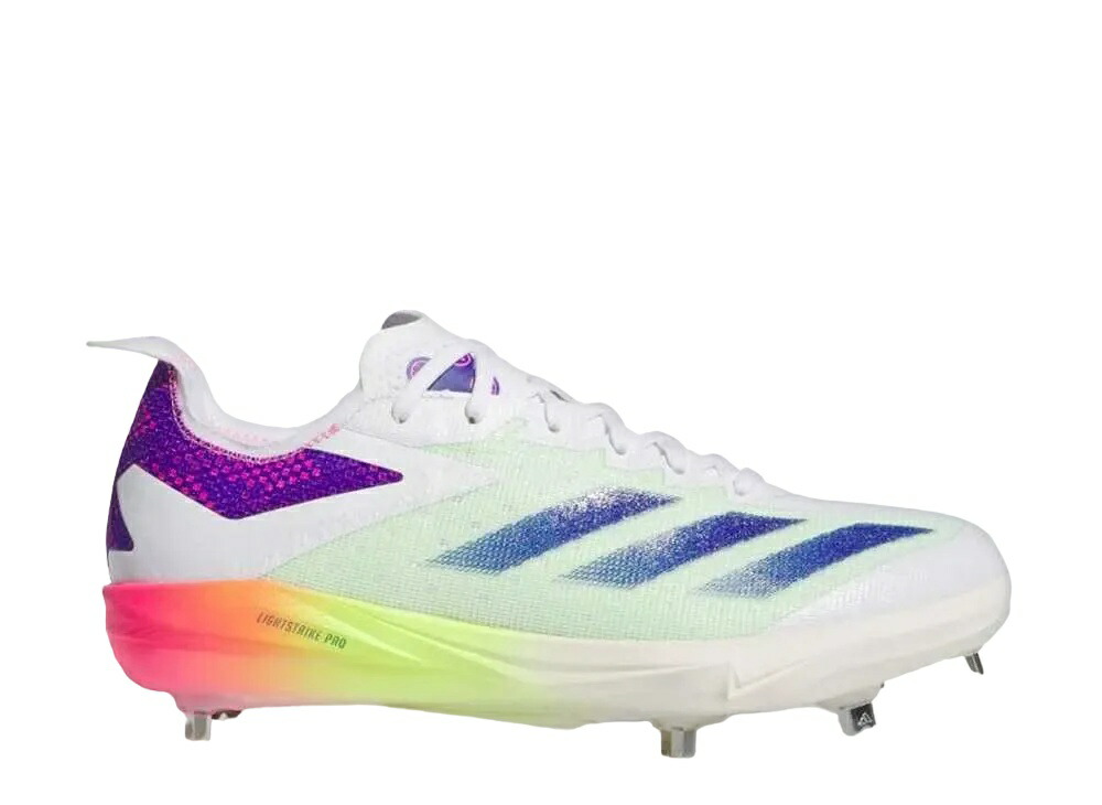 【割引クーポンあり】adidas アディダス アディゼロ エレクトリック+ ワープスピード ベースボールスパイク フットウェアホワイト/ルシッドブルー/ルシッドピンク アディダス IG3489 メンズ スニーカー ランニングシューズ 21SN-IG3489